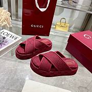 Kitlife Gucci 2025 GG Thick-soled Platform Mule Red - 4