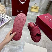 Kitlife Gucci 2025 GG Thick-soled Platform Mule Red - 5