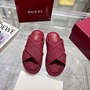 Kitlife Gucci 2025 GG Thick-soled Platform Mule Red - 2
