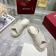 Kitlife Gucci 2025 GG Thick-soled Platform Mule White - 6