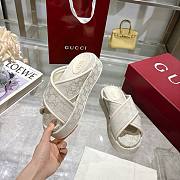 Kitlife Gucci 2025 GG Thick-soled Platform Mule White - 5