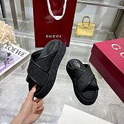 Kitlife Gucci 2025 GG Thick-soled Platform Mule Black - 6