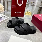 Kitlife Gucci 2025 GG Thick-soled Platform Mule Black - 5