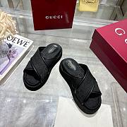 Kitlife Gucci 2025 GG Thick-soled Platform Mule Black - 3