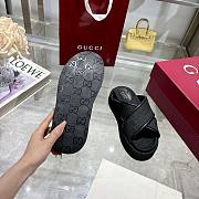 Kitlife Gucci 2025 GG Thick-soled Platform Mule Black - 2