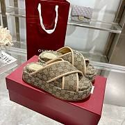Kitlife Gucci 2025 GG Thick-soled Platform Mule Beige & White - 1