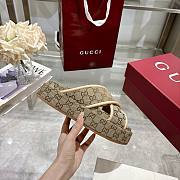 Kitlife Gucci 2025 GG Thick-soled Platform Mule Beige & White - 5