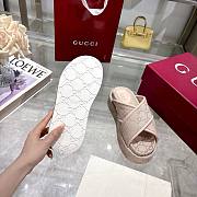 Kitlife Gucci 2025 GG Thick-soled Platform Mule Cream - 5