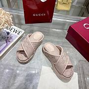 Kitlife Gucci 2025 GG Thick-soled Platform Mule Cream - 2