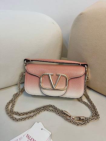 Kitlife Valentino Garavani Miniloc Calfskin Bag Pink Gradient 20x11x5cm