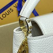 Kitlife Louis Vuitton Capucines BB Pink Taurillon White Leather Bag Gold-color & Resin Hardware M21643 21x14x8cm - 3