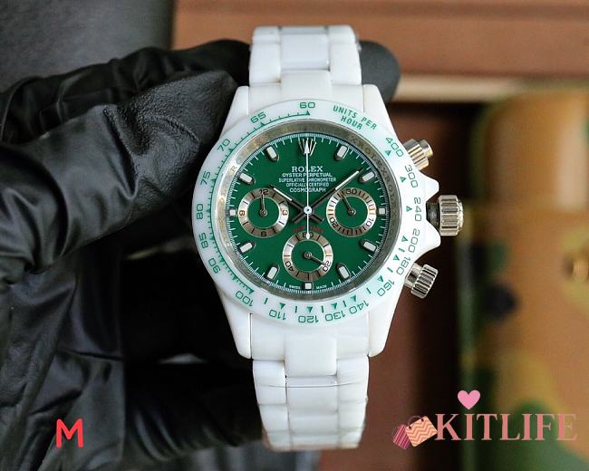 Kitlife Rolex Daytona Watch Green 43mm - 1