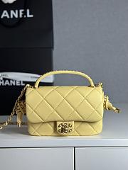 Kitlife Chanel 25C Braided Knotted Bag Yellow 18x5x13cm - 1