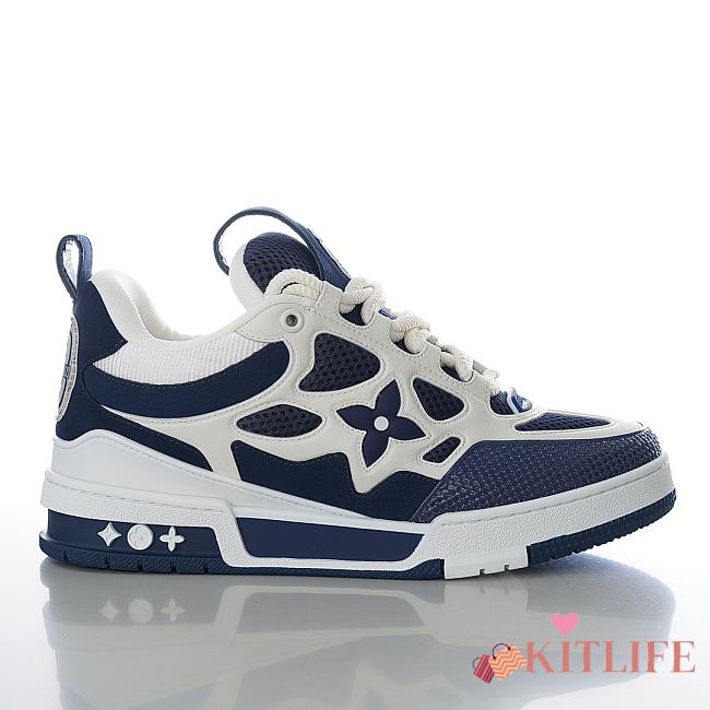 Kitlife Louis Vuitton Skate Sneakers Blue & White - 1
