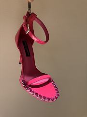 Kitlife Dolce & Gabbana Crystal Diamond Buckle High Heels Pink 100mm - 6