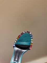 Kitlife Dolce & Gabbana Crystal Diamond Buckle High Heels Blue 100mm - 4