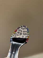 Kitlife Dolce & Gabbana Crystal Diamond Buckle High Heels Leopard Print 100mm - 3