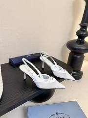 Kitlife Prada Mesh Slingback Pumps White - 1