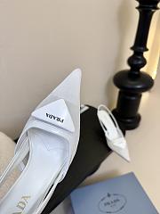 Kitlife Prada Mesh Slingback Pumps White - 6