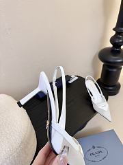 Kitlife Prada Mesh Slingback Pumps White - 4
