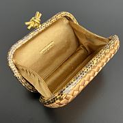 Kitlife Bottega Veneta Knot Minaudiere Clutch Snakeskin Gold Trim with Knot Buckle 20x12x5.5cm - 3