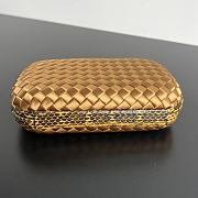 Kitlife Bottega Veneta Knot Minaudiere Clutch Snakeskin Gold Trim with Knot Buckle 20x12x5.5cm - 4