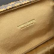 Kitlife Bottega Veneta Knot Minaudiere Clutch Snakeskin Gold Trim with Knot Buckle 20x12x5.5cm - 6