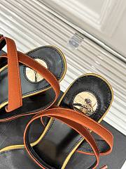 Kitlife Saint Laurent Brown Yellow Muiticolor Heeled Sandals Dominique - 6