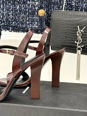 Kitlife Saint Laurent Dark Brown Muiticolor Heeled Sandals Dominique - 6