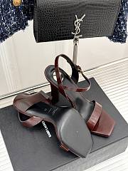 Kitlife Saint Laurent Dark Brown Muiticolor Heeled Sandals Dominique - 3