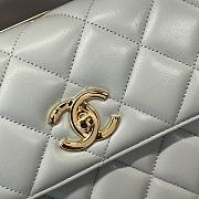 Kitlife Chanel Trendy With Top Handle Bag Light Blue 17x25x12cm  - 2