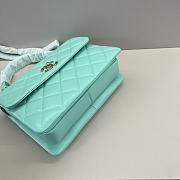 Kitlife Chanel Trendy With Top Handle Bag Green 17x25x12cm - 5