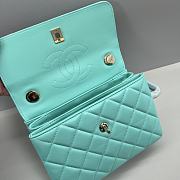 Kitlife Chanel Trendy With Top Handle Bag Green 17x25x12cm - 3