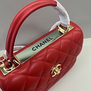 Kitlife Chanel Trendy With Top Handle Bag Red 17x25x12cm - 3