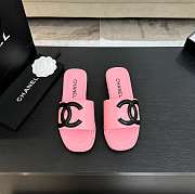 Kitlife Chanel Classic Vintage Slippers Pink & Black - 1