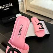 Kitlife Chanel Classic Vintage Slippers Pink & Black - 5