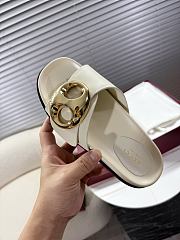 Kitlife Gucci Metal Buckle Slippers White - 4