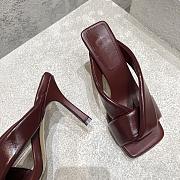 Kitlife Bottega Veneta Riva High-heeled Mules Burgundy - 6