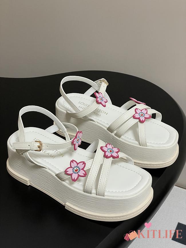 Kitlife Louis Vuitton x TM Maya Platform Sandals White - 1