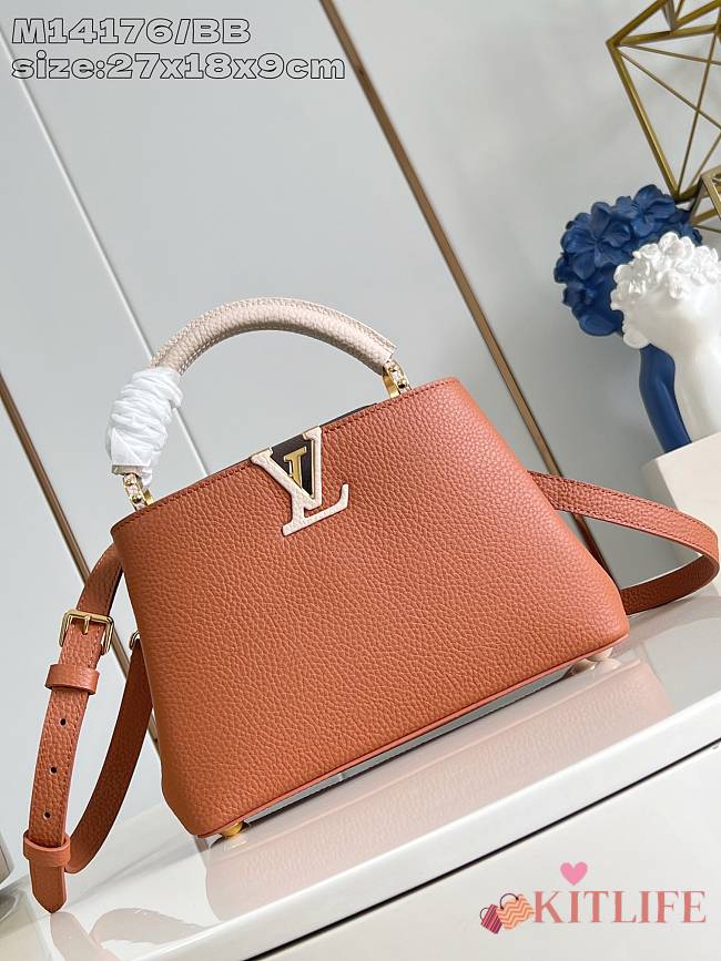 Kitlife Louis Vuitton Capucines Bag Brown M14176 17.3x9x27cm  - 1