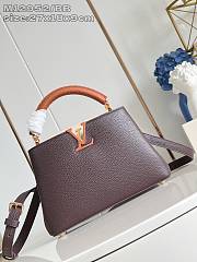 Kitlife Louis Vuitton Capucines Bag Dark Brown M12952 17.3x9x27cm - 1