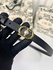 Kitlife Dior 30 Montaigne Jolie Belt Black Smooth Calfskin 1.5cm - 2