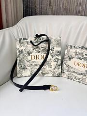 Kitlife Dior 30 Montaigne Jolie Belt Black Smooth Calfskin 1.5cm - 6