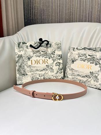 Kitlife Dior 30 Montaigne Jolie Belt Beige Smooth Calfskin 1.5cm
