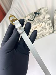 Kitlife Dior 30 Montaigne Jolie Belt White Smooth Calfskin 1.5cm - 4