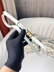 Kitlife Dior 30 Montaigne Jolie Belt White Smooth Calfskin 1.5cm - 5