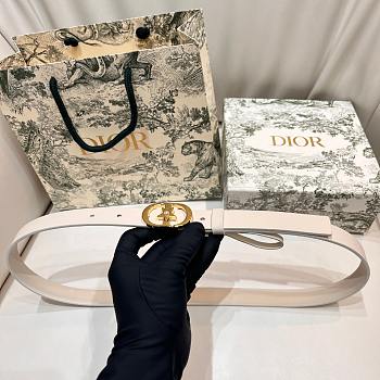 Kitlife Dior Lucky 30 Montaigne Star Belt White 2cm