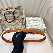 Kitlife Dior Lucky 30 Montaigne Star Belt Brown 2cm - 1