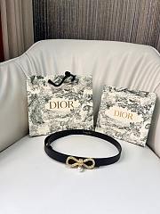 Kitlife Dior Belt Black With White Crystals And White CD Resin Beads 1.8CM - 1