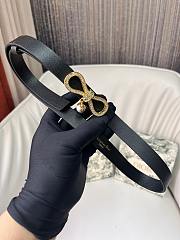 Kitlife Dior Belt Black With White Crystals And White CD Resin Beads 1.8CM - 4